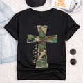Camouflage Cross DTF Transfer